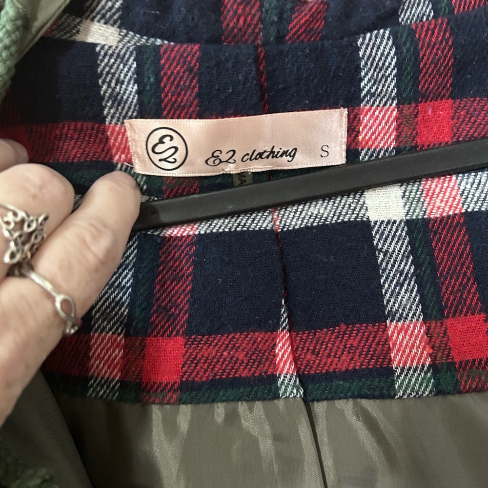 Olive Green Utility Jacket with Hood woman’s small - Picture 2 of 6